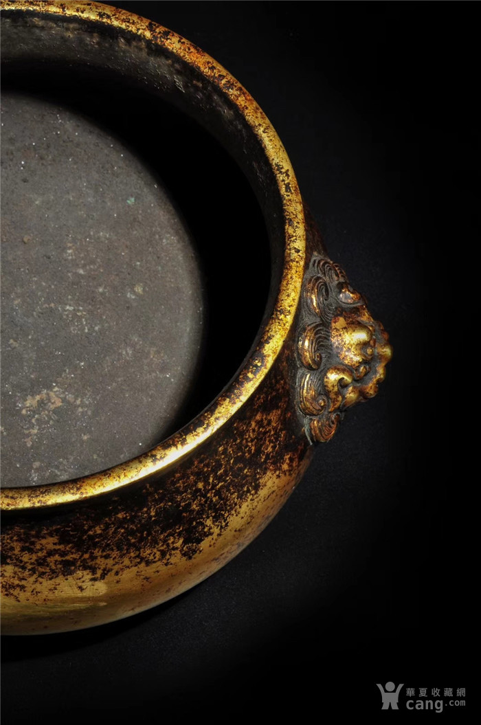 明代鎏金铜香炉图片