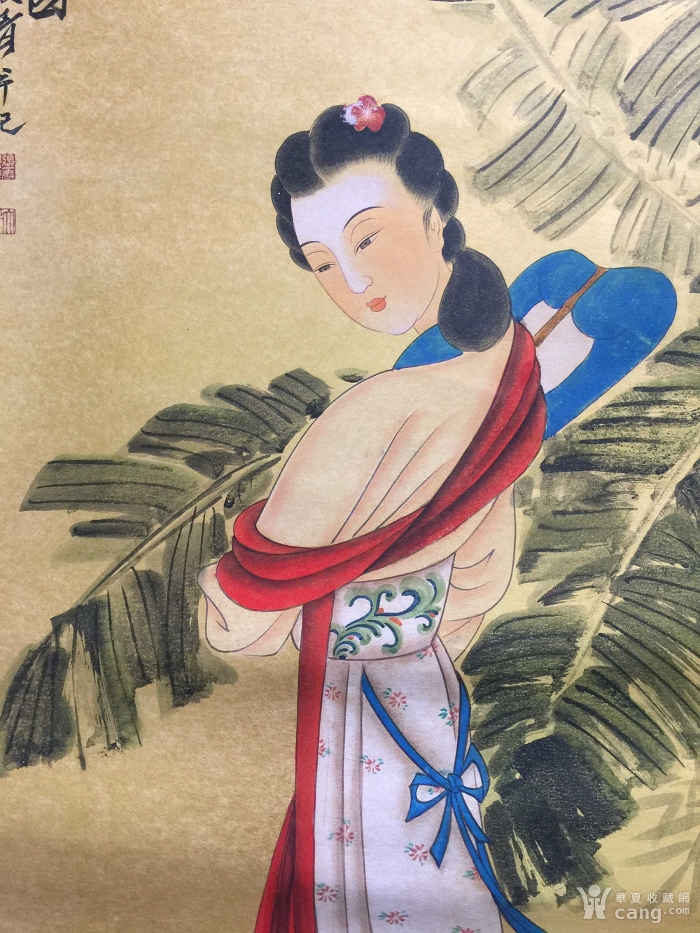 张大千 芭蕉仕女图