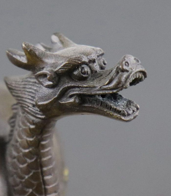 纯铜器鎏金八仙过海龙嘴壶