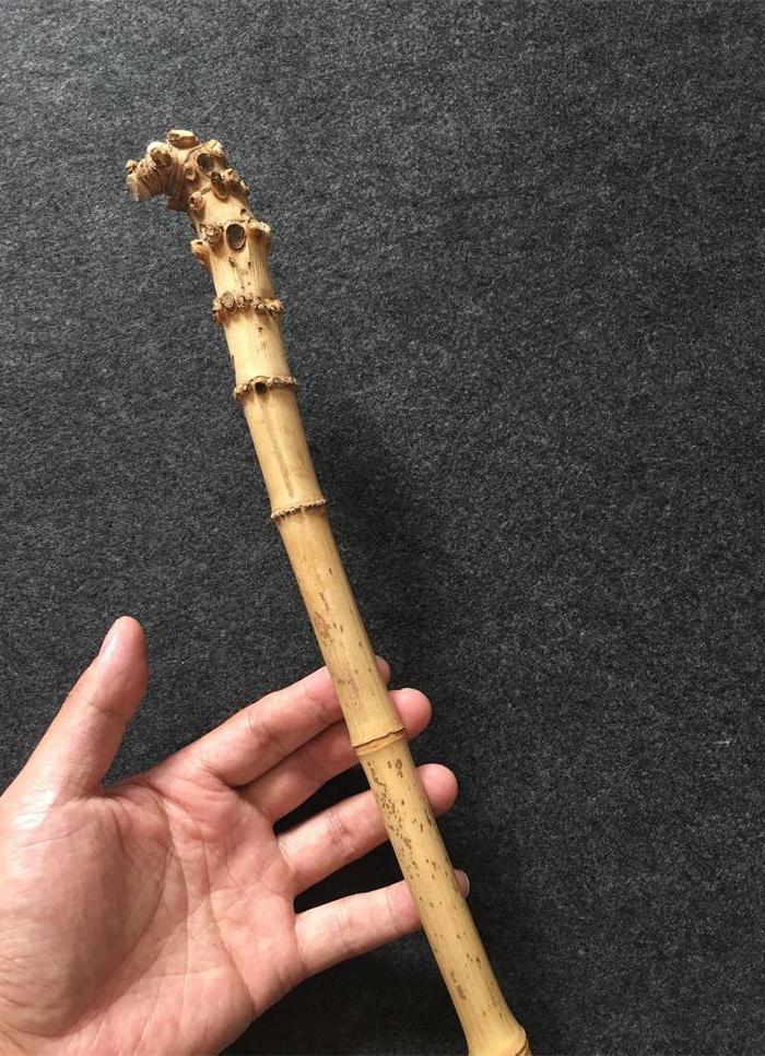 实心异型竹手杖