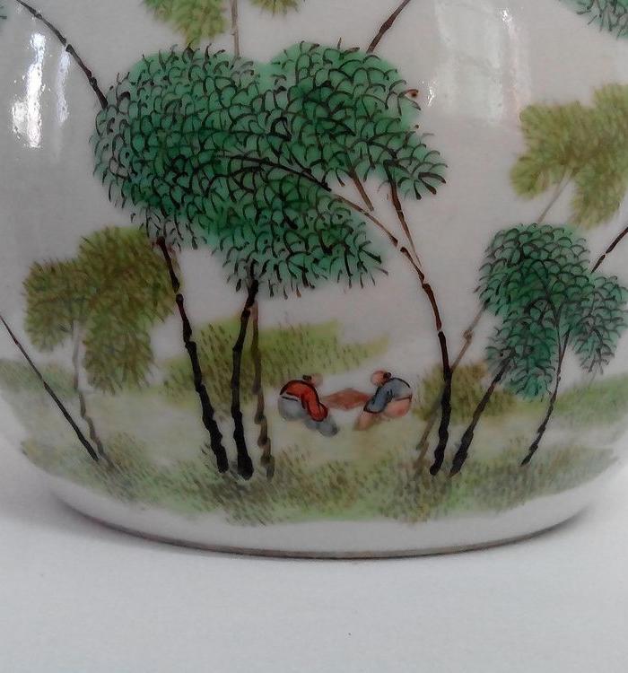 名家杨青山 新粉彩 粥罐