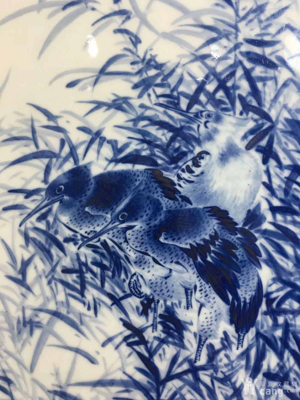 王步 青花花鸟瓷板