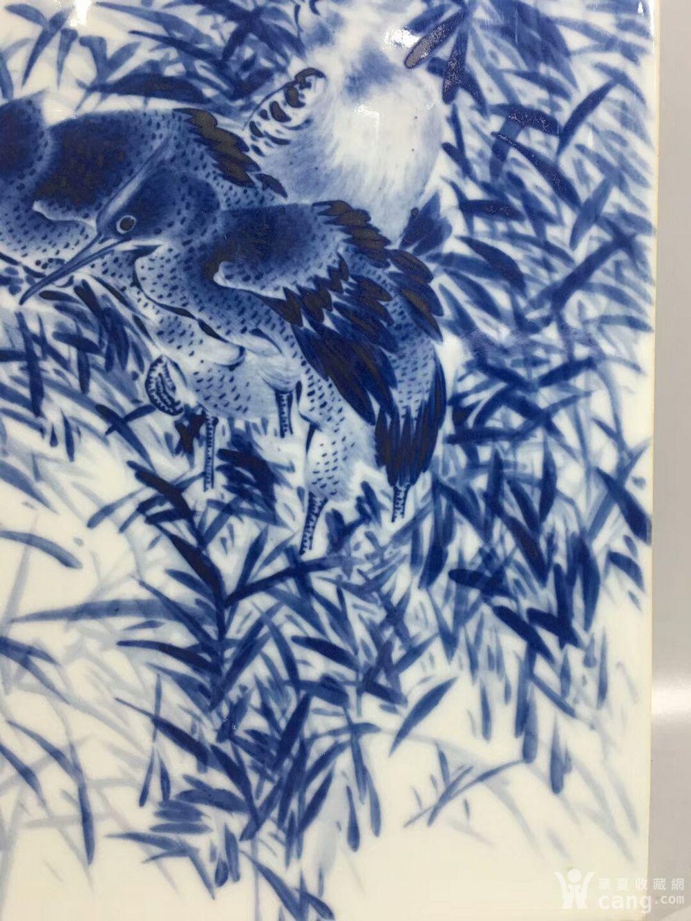 王步 青花花鸟瓷板