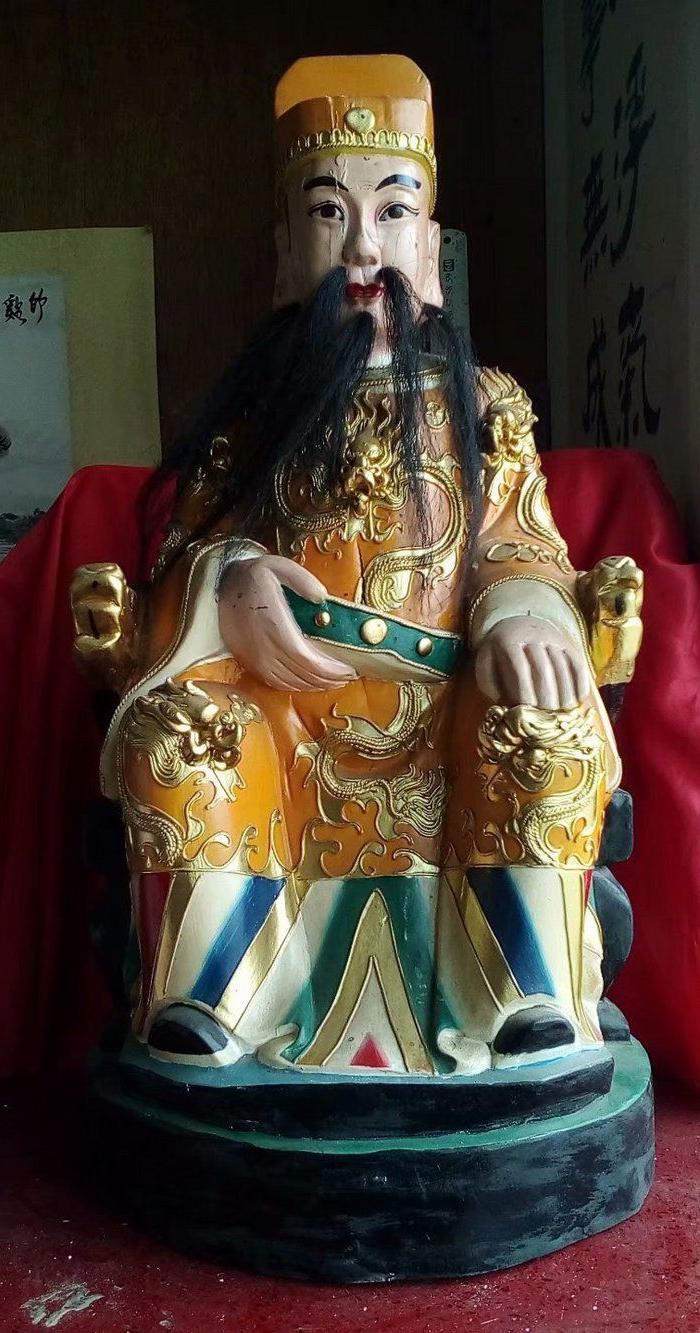 21.3斤重,香樟木纯手工雕刻王爷神像菩萨佛像人物雕像摆件