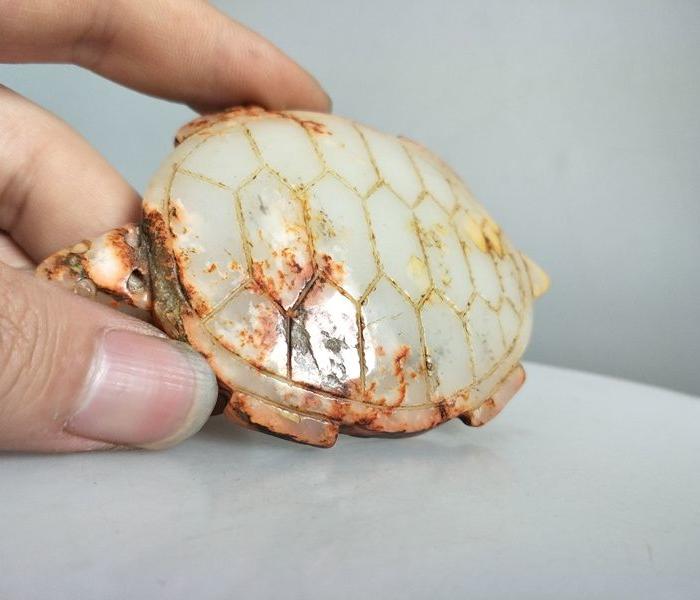 古玉战汉和田玉龟手把件_古玉战汉和田玉龟手把