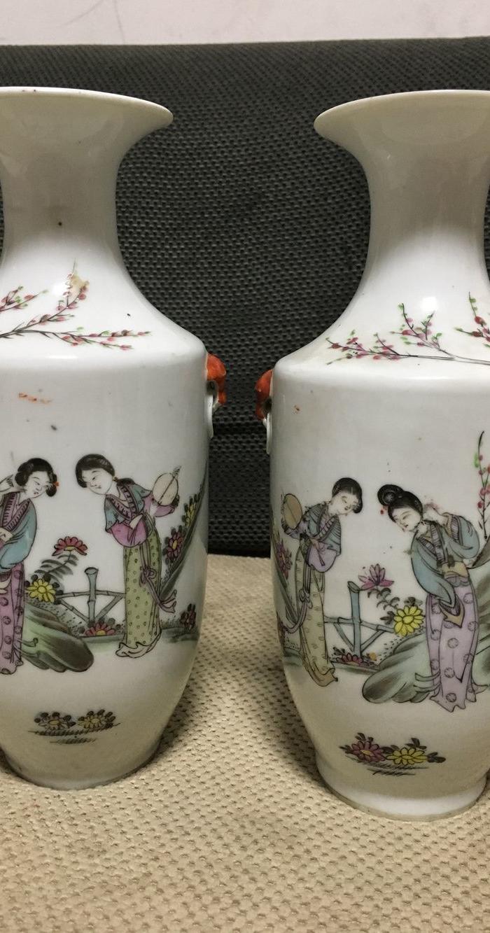 价格_民国粉彩人物尺瓶图片_来自藏友hxd1_瓷器_地摊交易_华夏收藏网