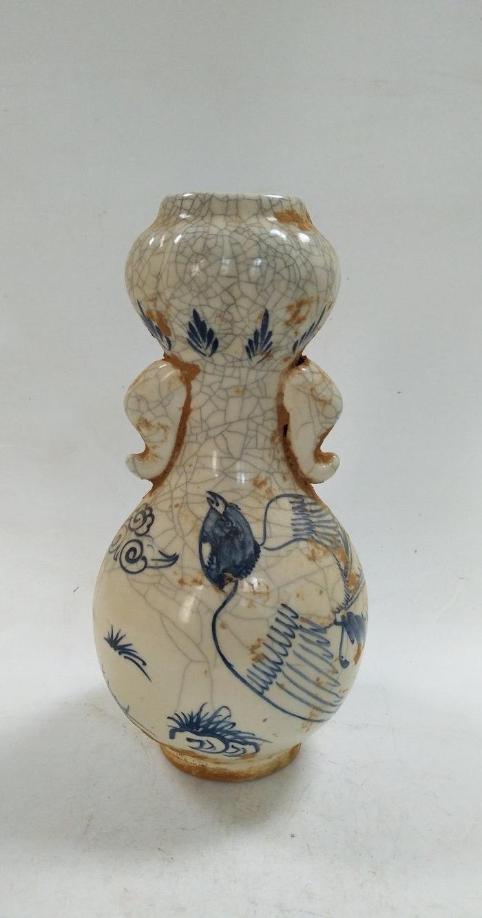 乡下收到唐青花蒜头瓶