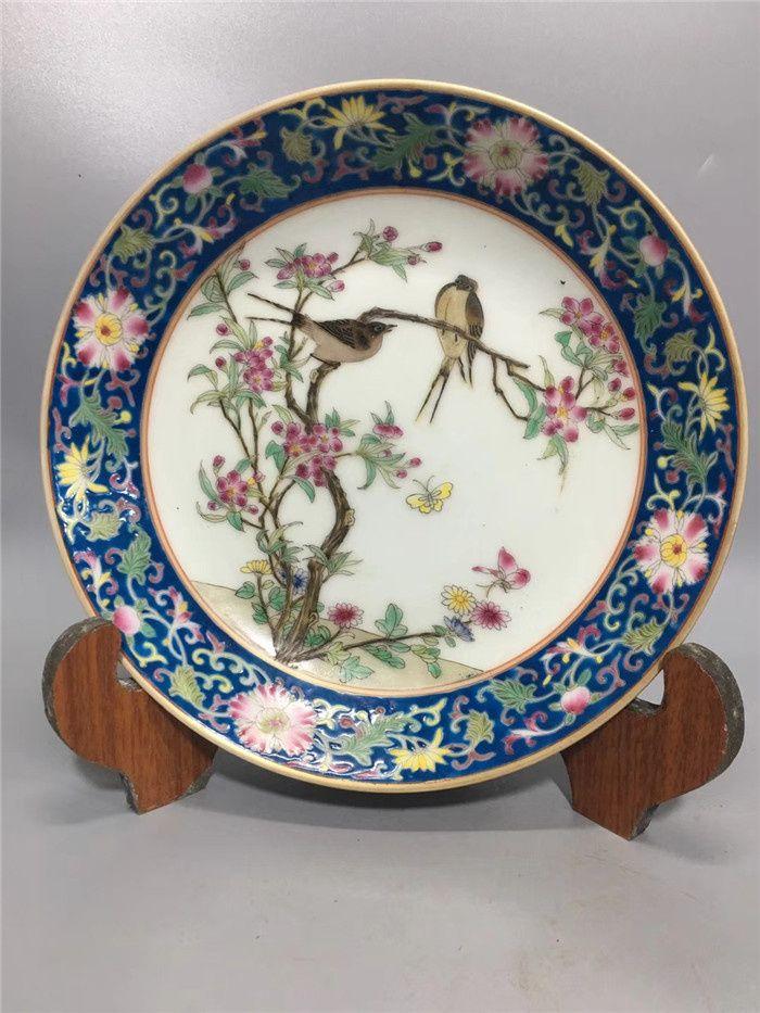 粉彩花鸟盘_粉彩花鸟盘价格_粉彩花鸟盘图片_来自藏友爱在长百山_瓷器