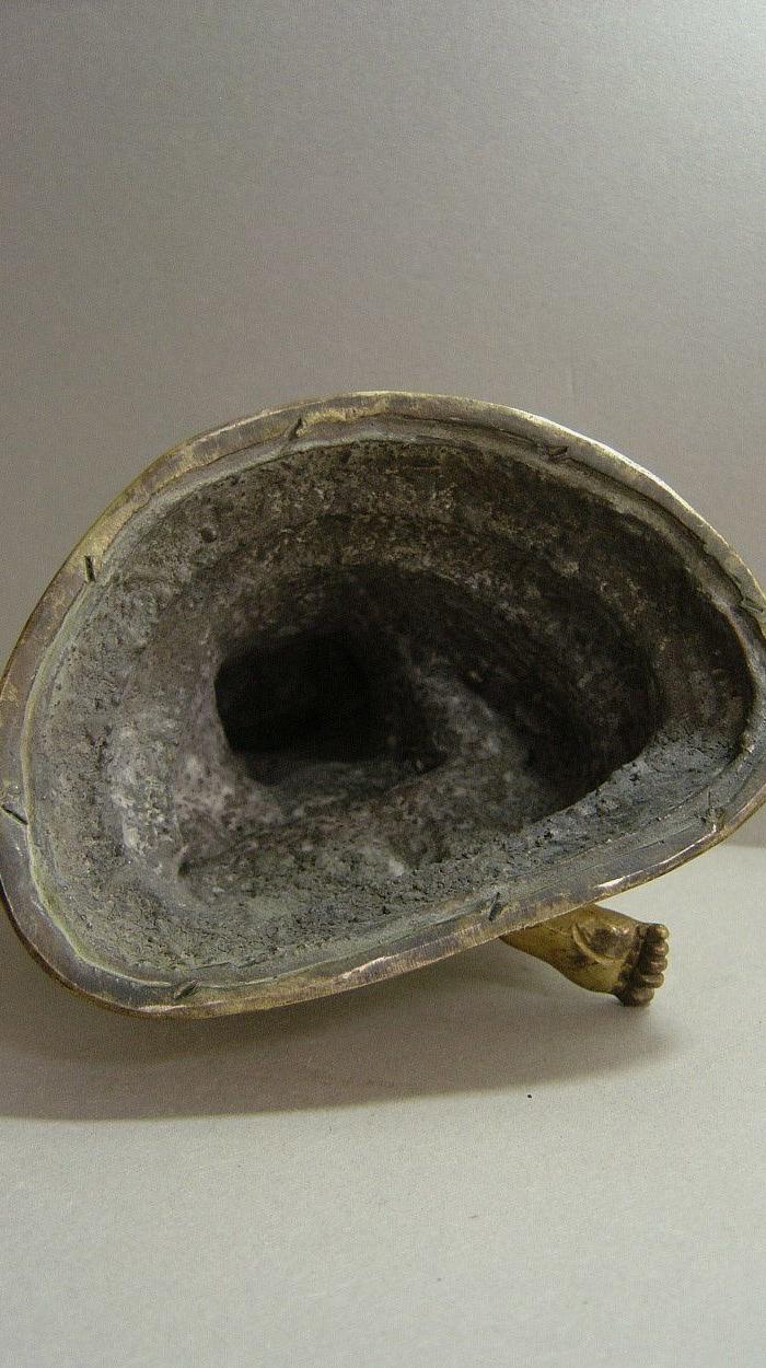 明代官造铜鎏金财神坐佛像