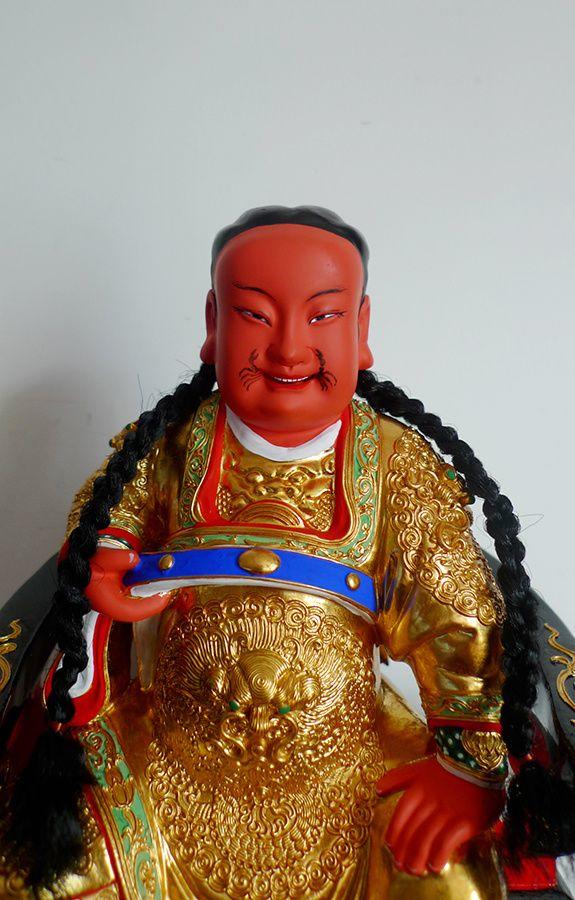 36厘米厘米樟木雕 漆线雕 田都元帅 相公爷