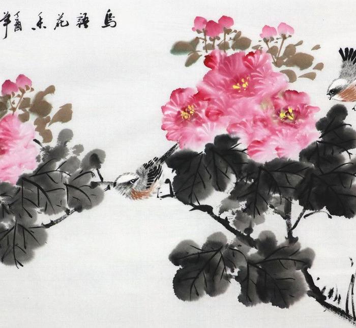 *子君纯手绘国画花鸟字画收藏四尺三开小写意花鸟画