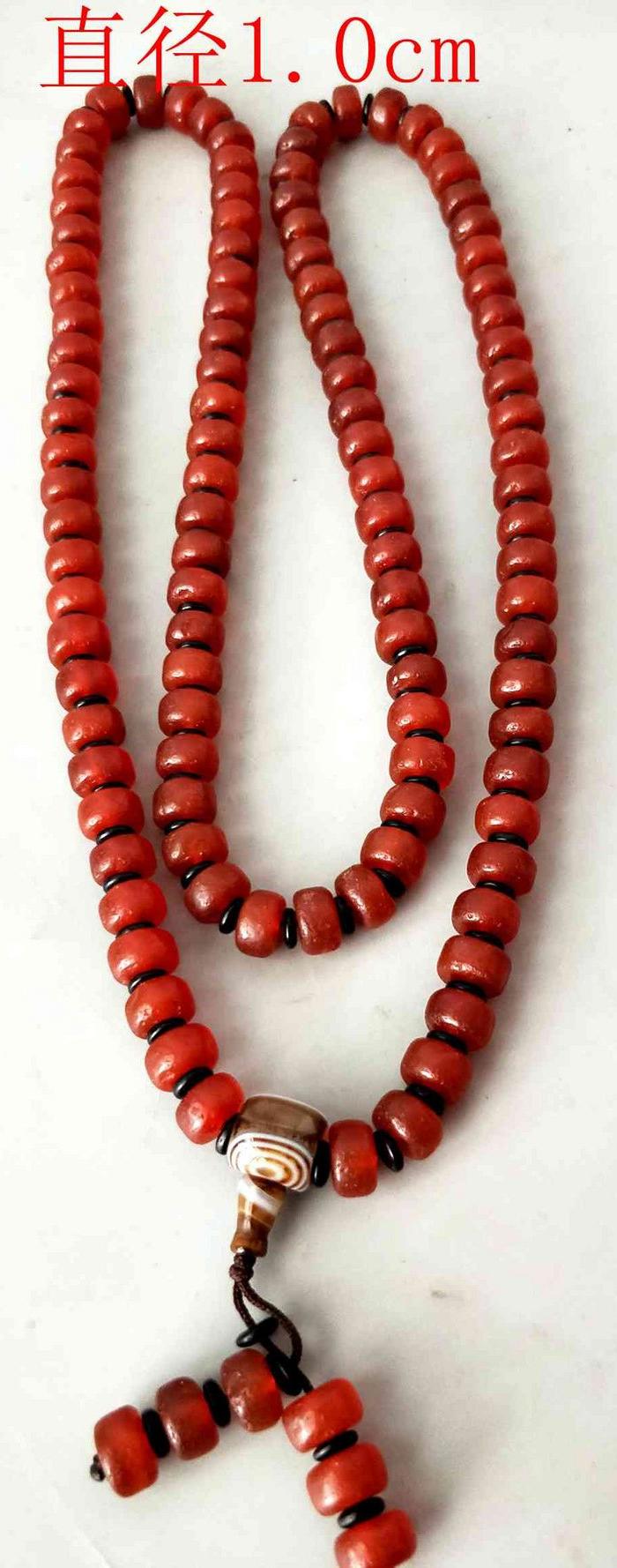 清代南红玛瑙佛珠