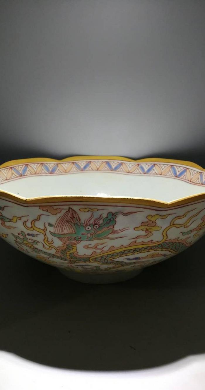 薄胎成化婴戏图碗 高11厘米宽30厘米