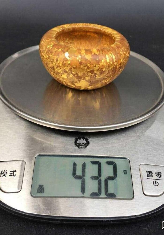 描述:纯铜雪花金笔洗 【品名】:斑铜