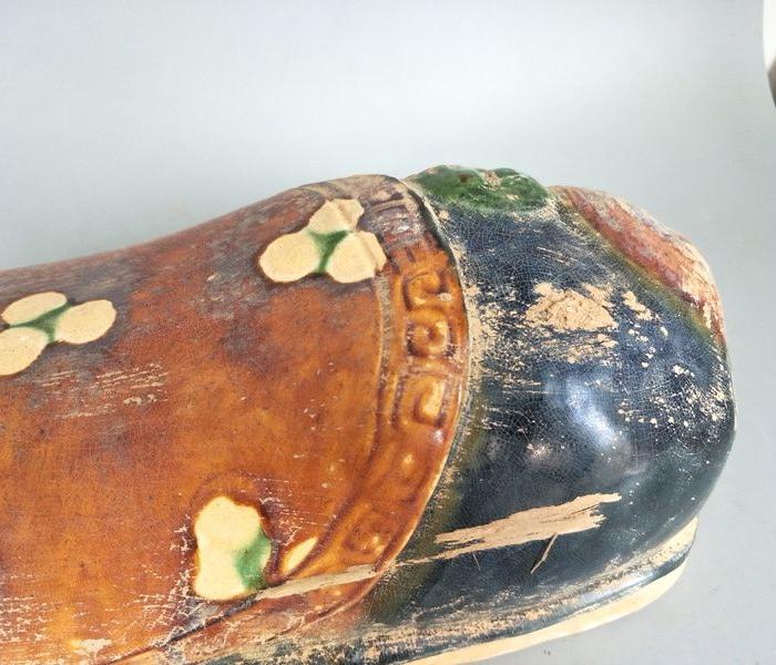 唐三彩老虎瓷枕