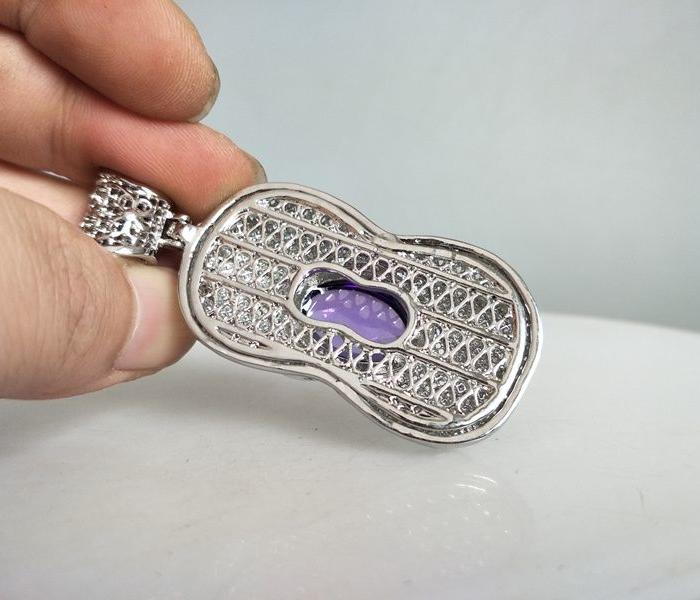 清代传世镶嵌蓝宝石景泰蓝挂件