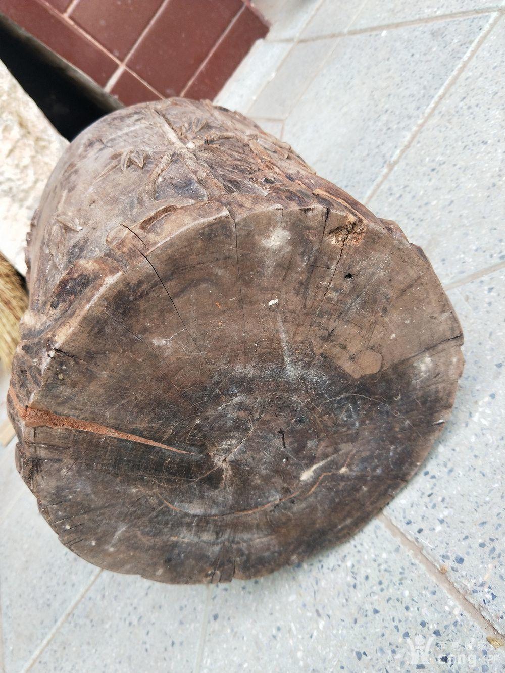 明代老金丝楠 雕四君子 帽桶或笔筒 尺寸26x22cm