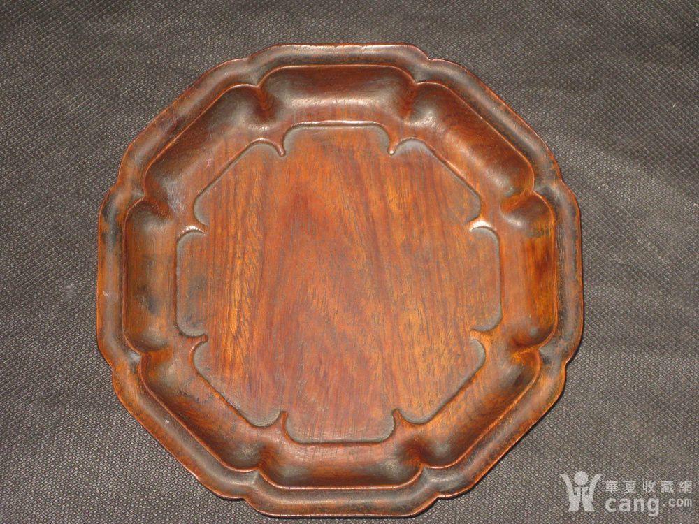 清代黄花梨八角香盘一对