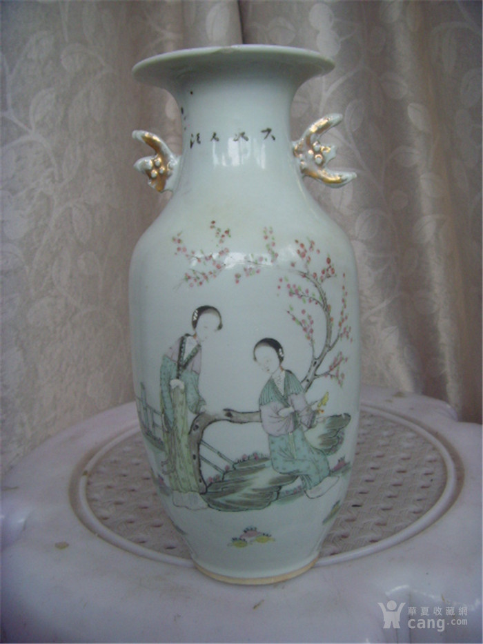 民国罗永兴仕女罐瓶