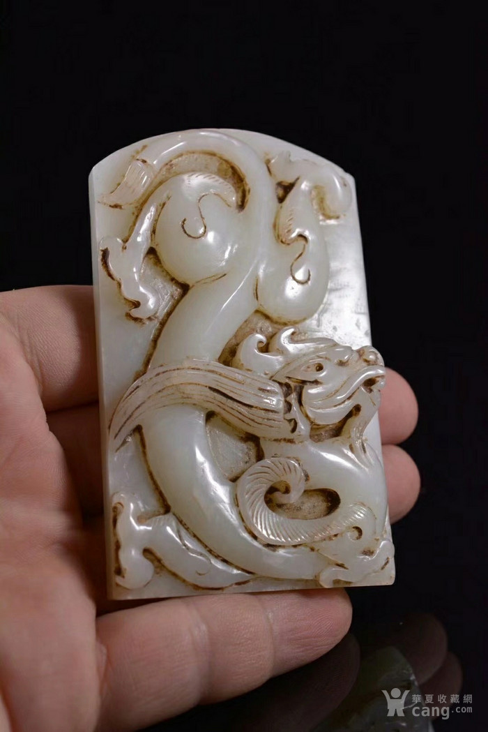 和田玉龙凤玉牌