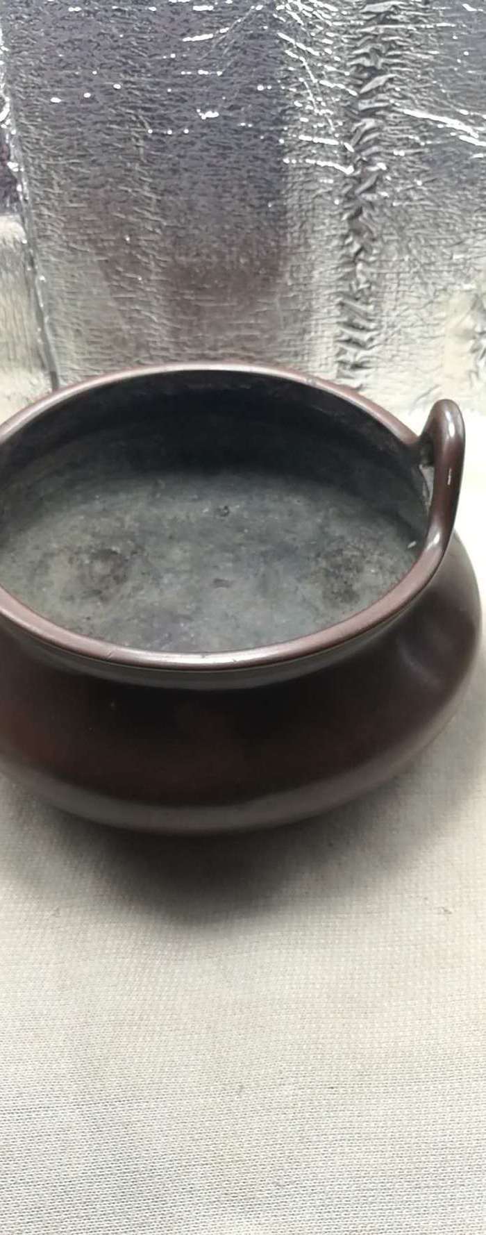 清代早期:铜香炉,款,家藏珍宝.2.3市斤