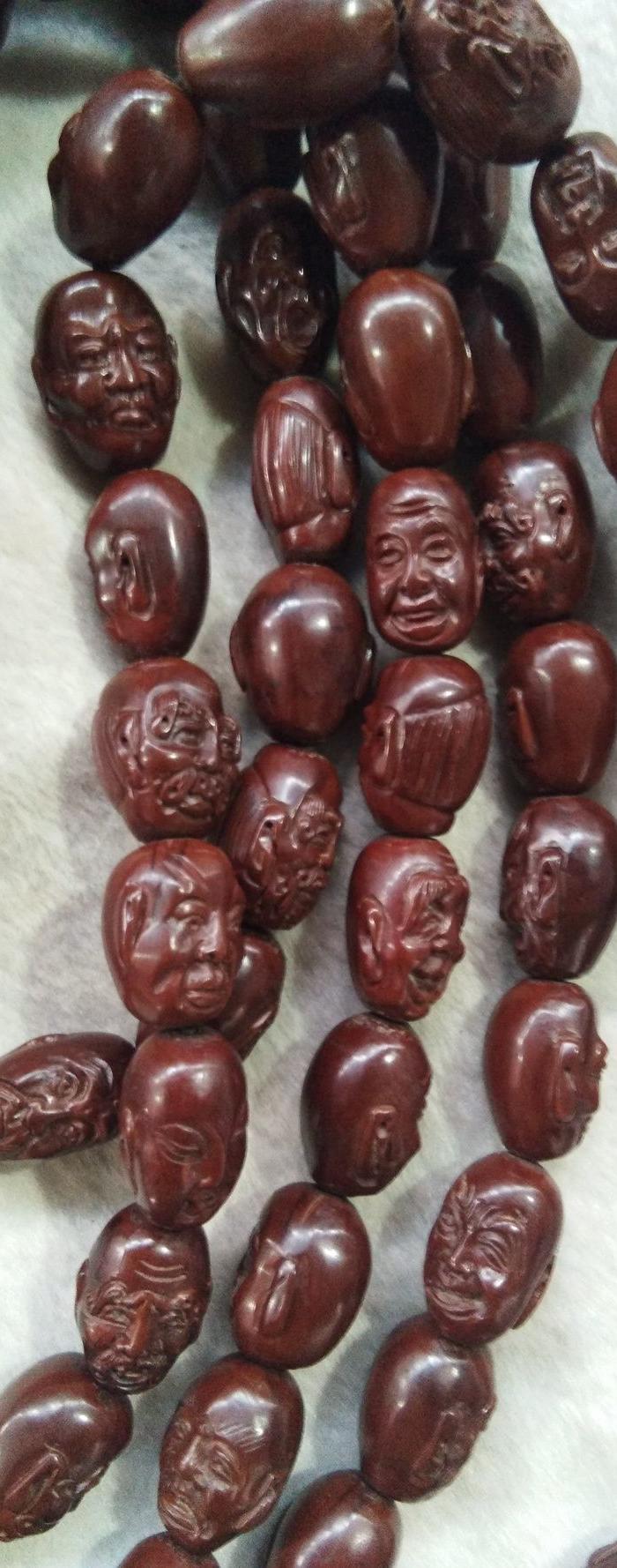 老橄榄核雕刻108罗汉