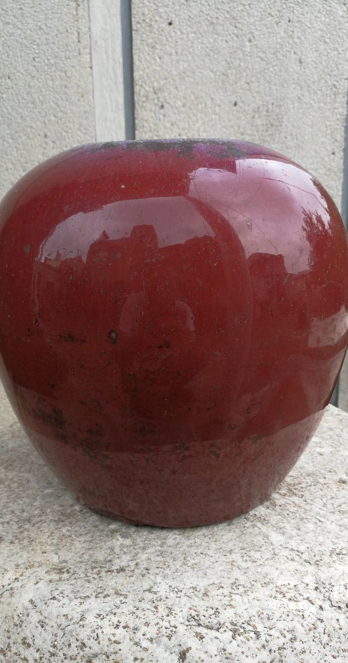 清乾隆霁红窑变西瓜罐 全美品