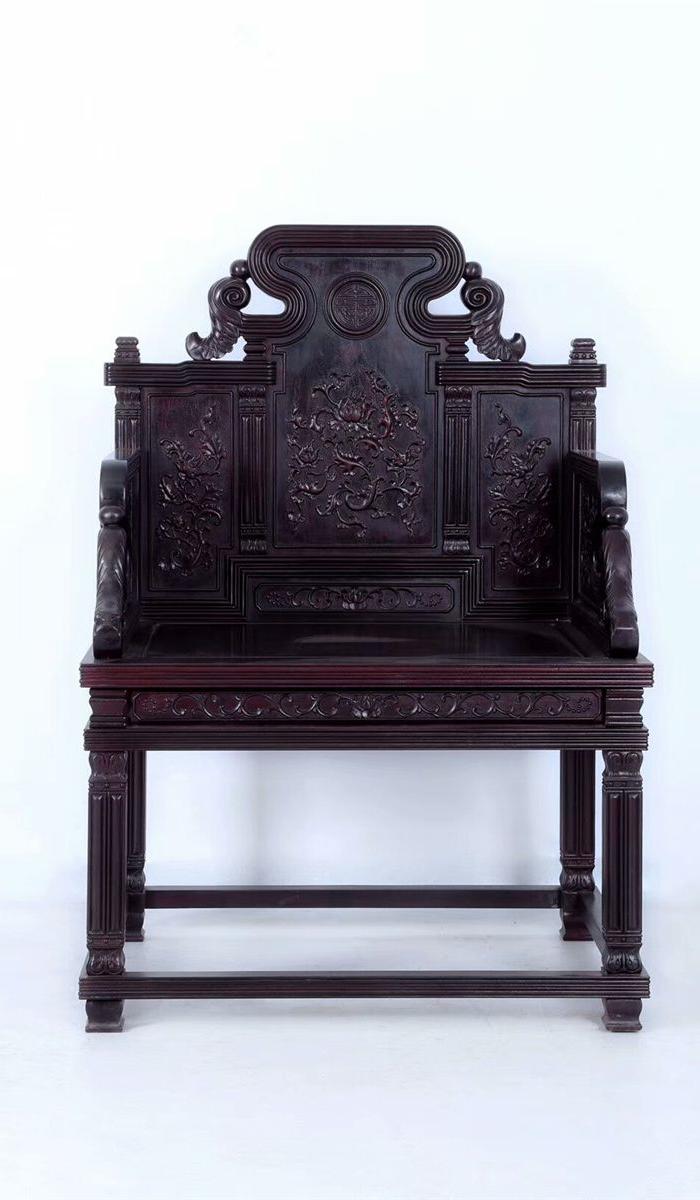 紫檀木洋花宝座