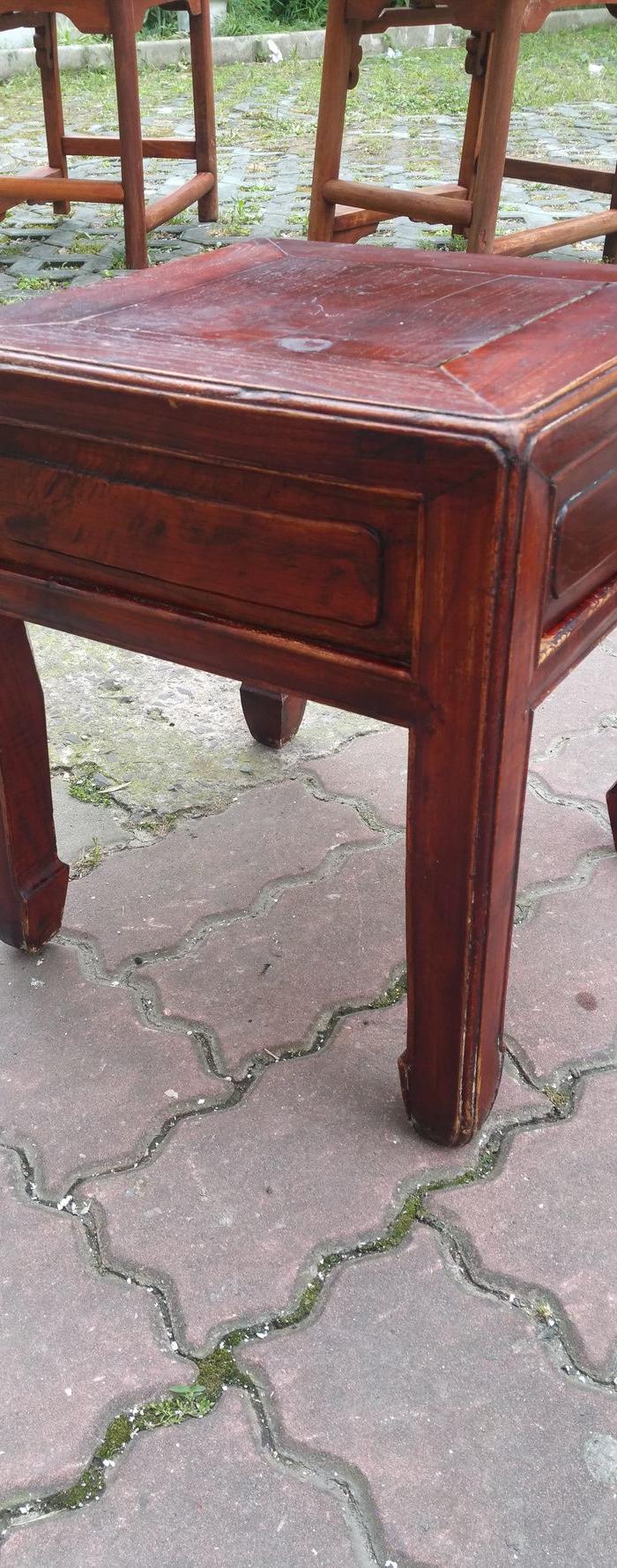 民国苏工白榉木小方凳一只