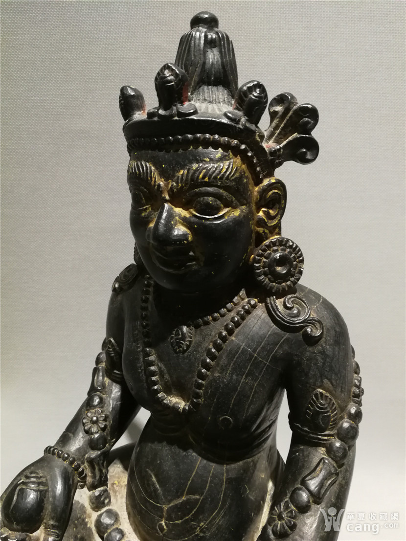 明代藏传佛教石头黑财神像