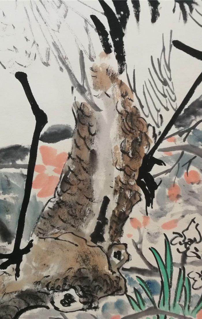 任伯年画仙鹤作品立轴