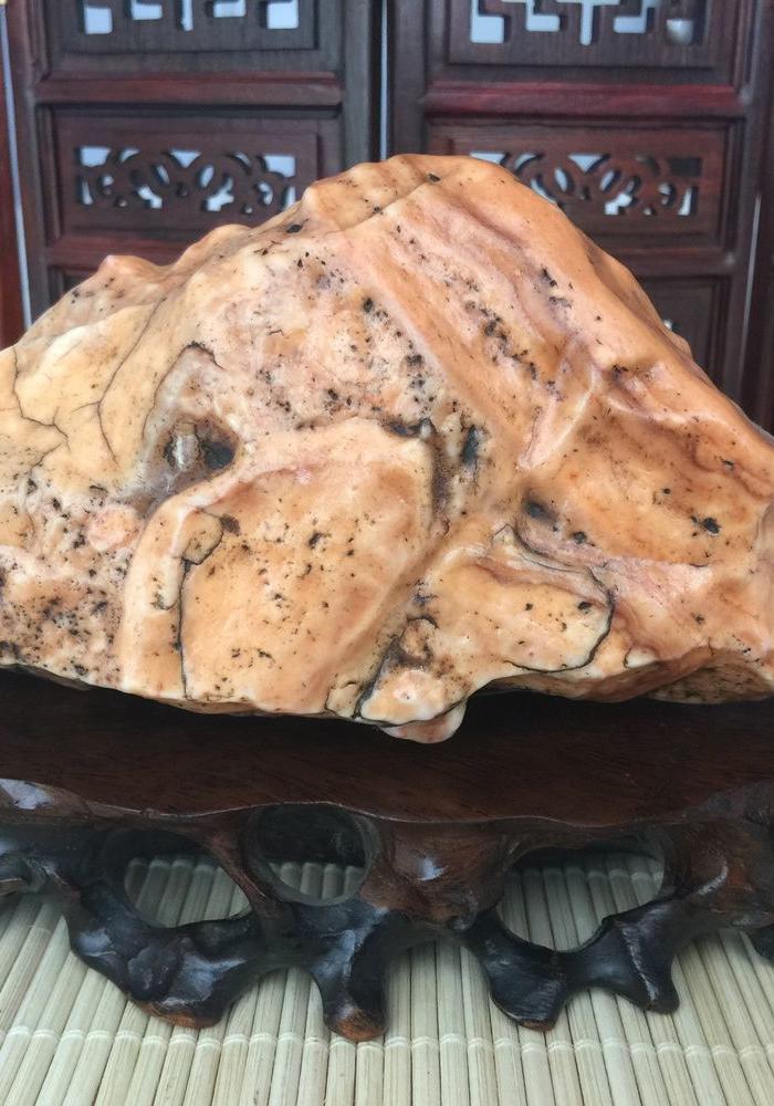 内蒙阿拉善戈壁石沙漠漆《金秋之岳》