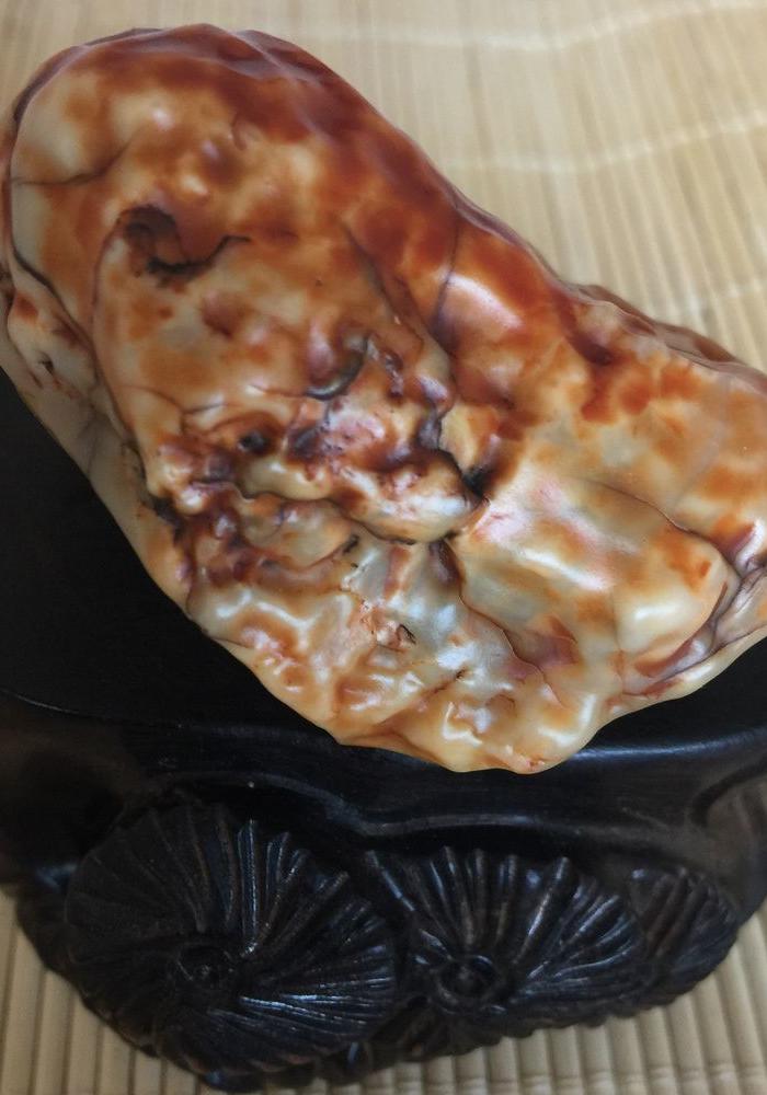 蒙古玛瑙沙漠漆原石手把件