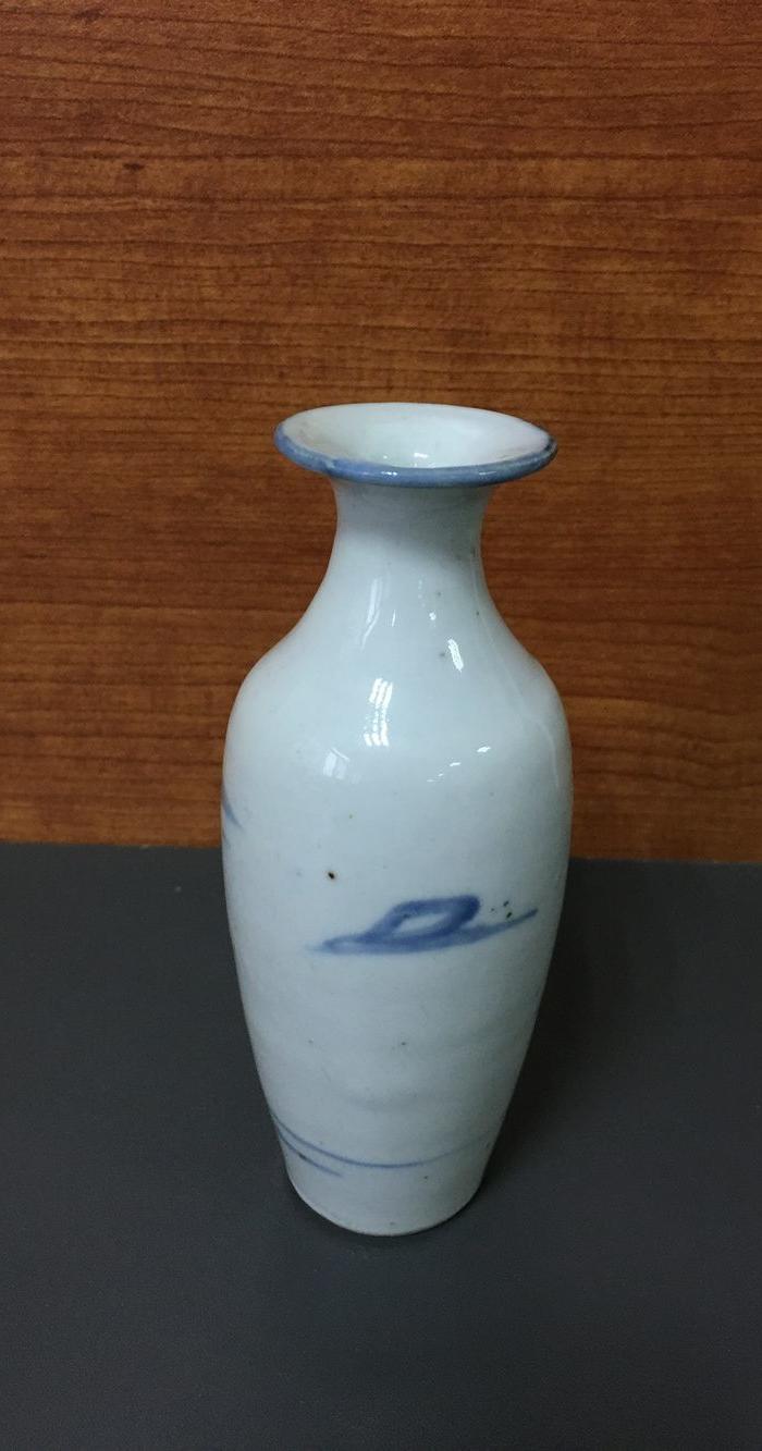 清代 青花柳叶瓶