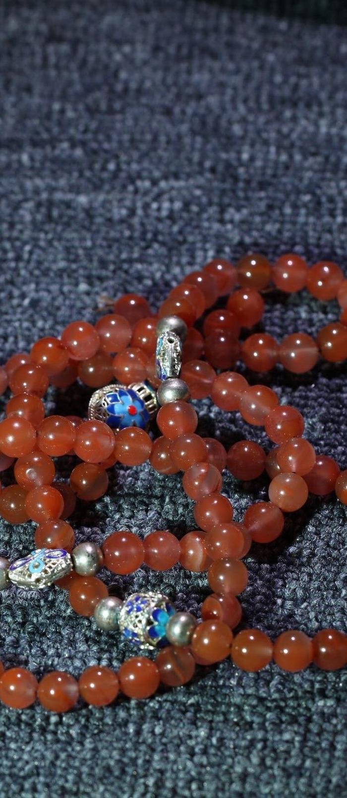 冰飘 南红 玛瑙 108佛珠 项链 手链_冰飘 南红 玛瑙 108佛珠 项链 手