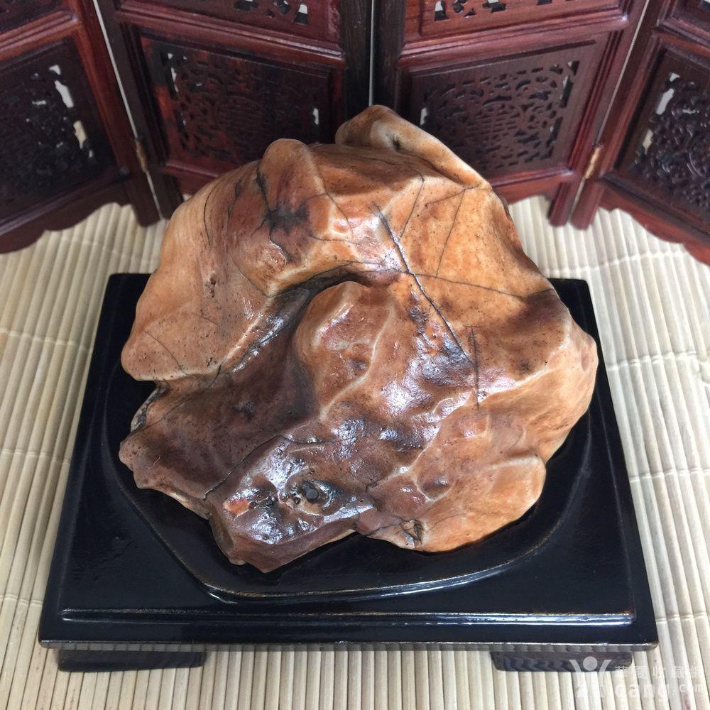 蒙古戈壁石沙漠漆原石天然造型《稳若泰山》