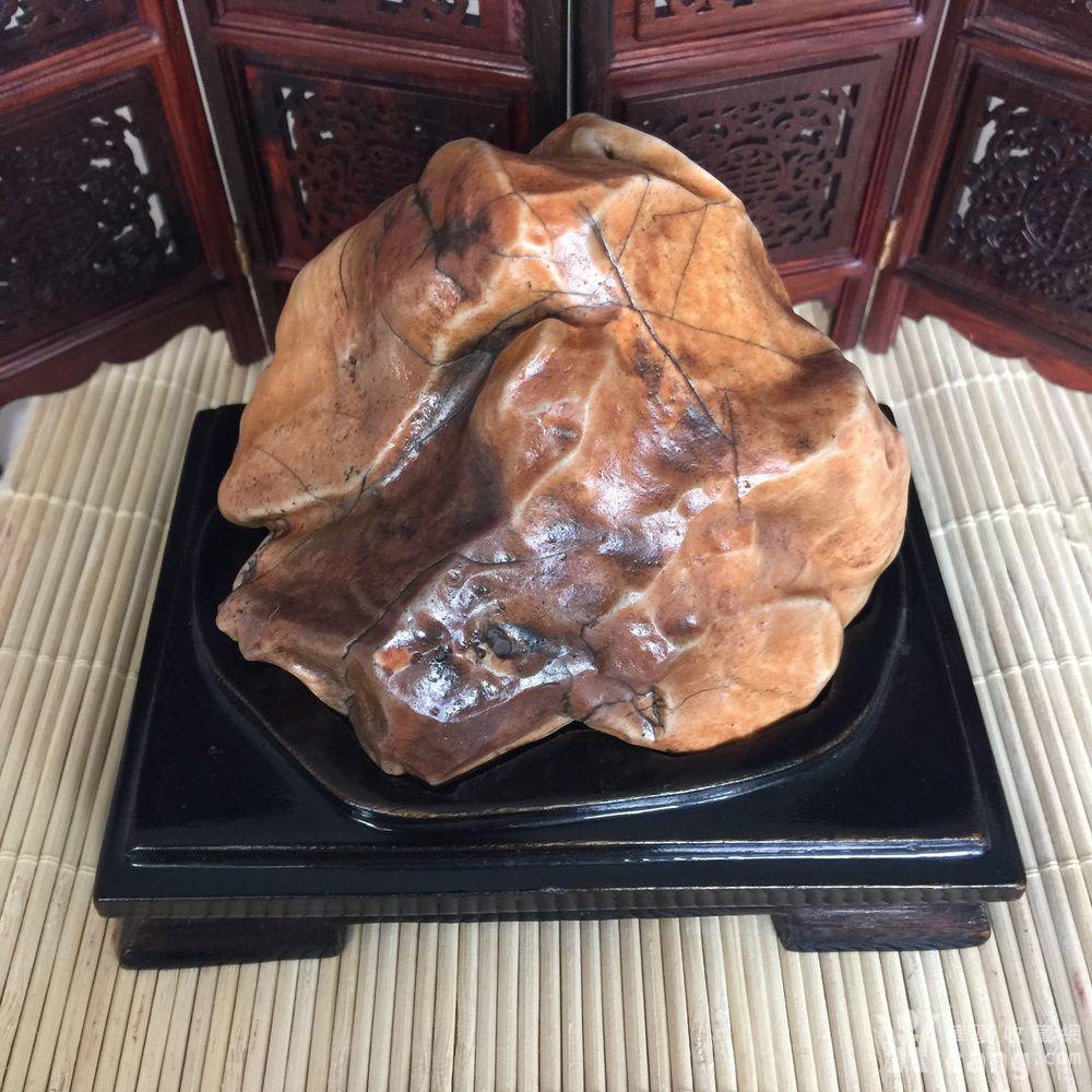 蒙古戈壁石沙漠漆原石天然造型《稳若泰山》