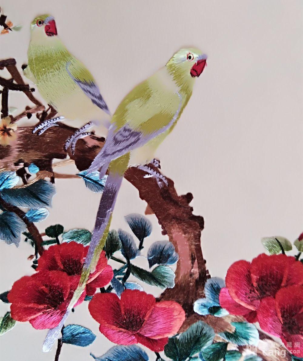 苏州刺绣艺术画 颜伯龙花鸟图四连屏