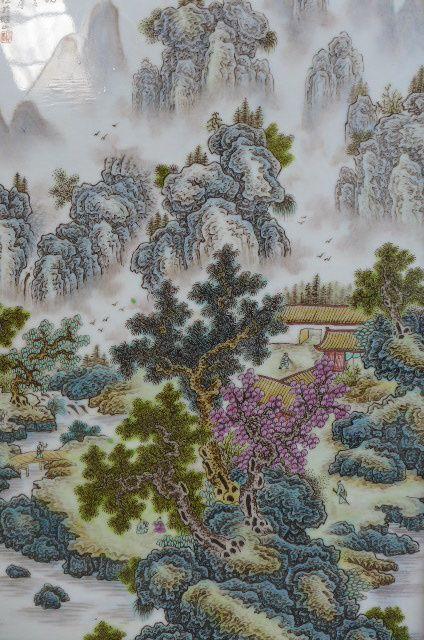 张志汤山水瓷板画