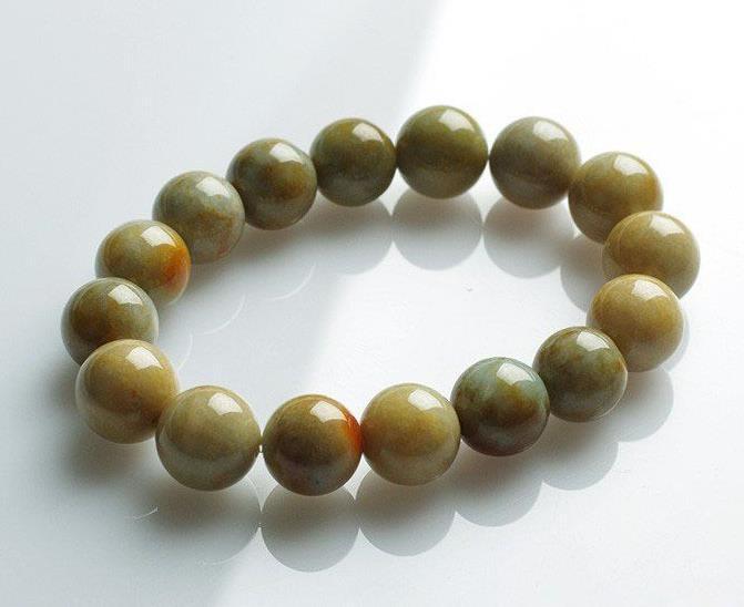 黄褐色a货翡翠手串_地摊交易_华夏收藏网