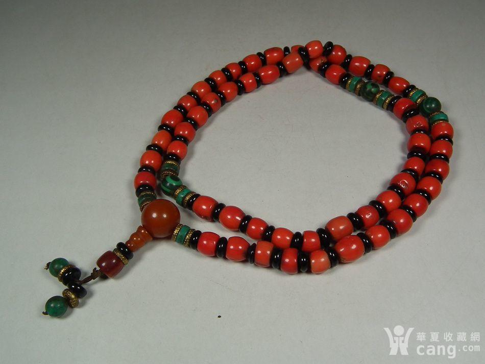 几十年的染色海竹文房手串