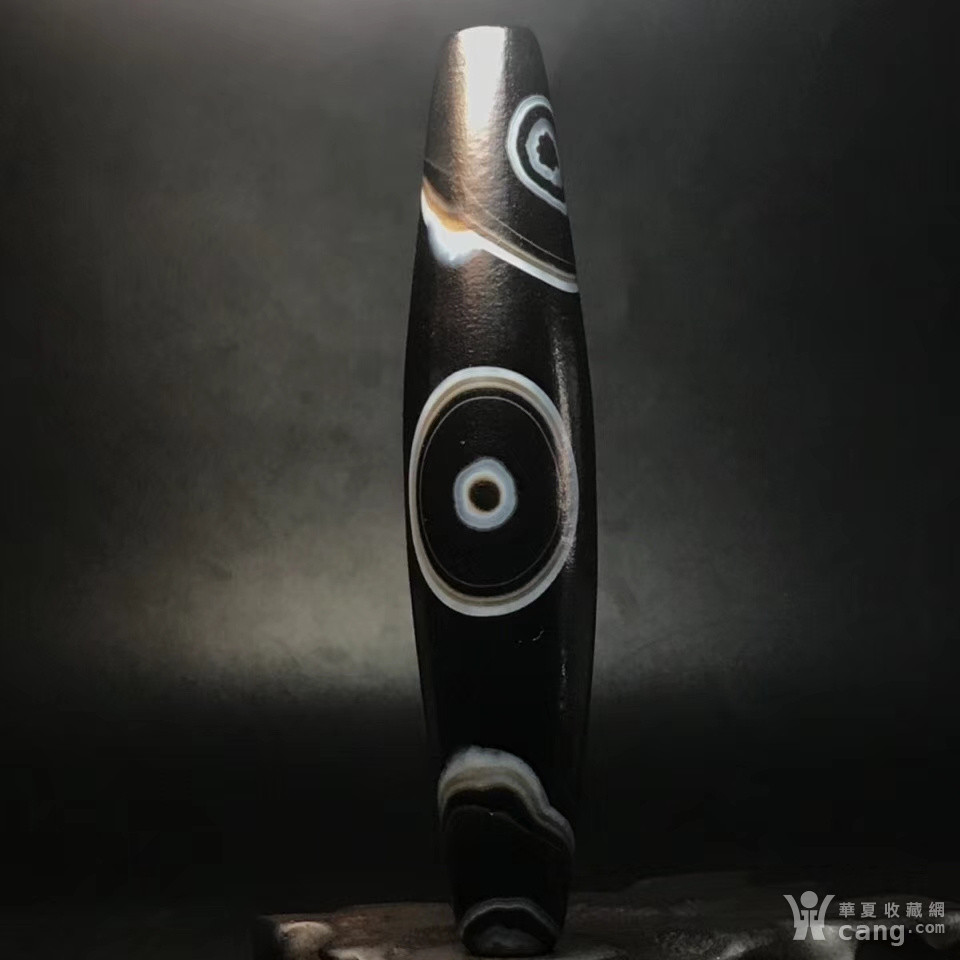 藏传千年古珠最古老的一代纯天然两眼天珠
