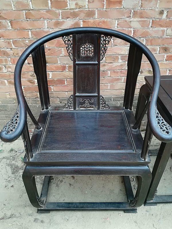 古董紫檀老木器清代小叶紫檀皇宫椅会所别墅装修