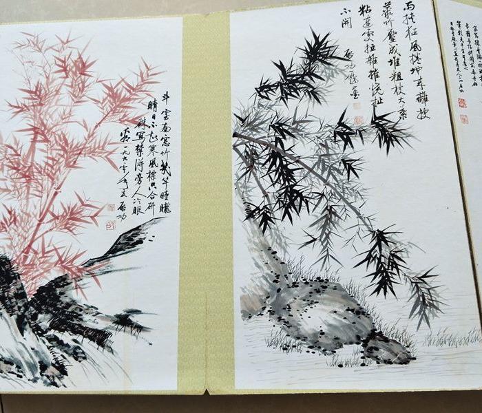 乡下收的近代名人启功竹子画册