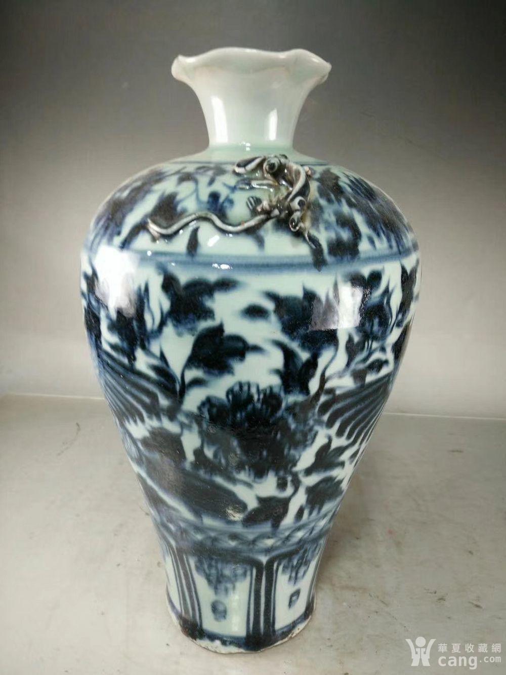 元青花凤纹兽耳花口梅瓶