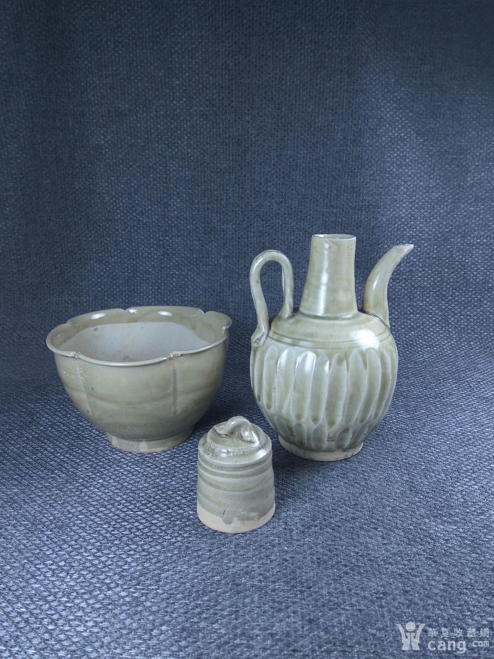 北宋将乐窑青瓷温壶一套