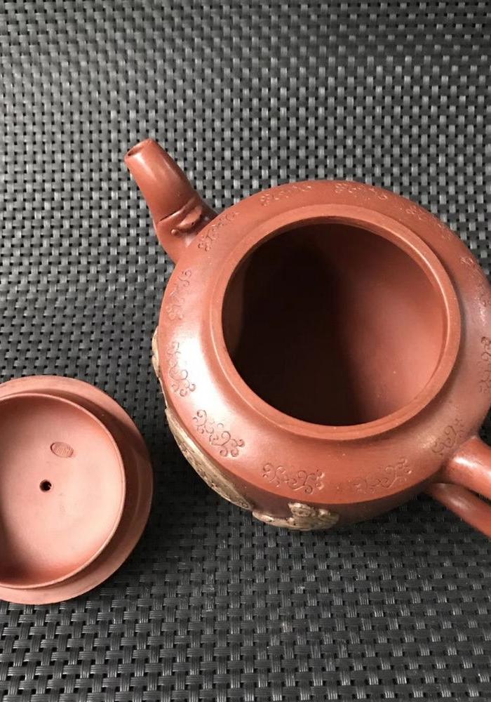 正品名家手工制作精品清代老紫砂壶邵友廷茶壶紫砂茶具招财进宝