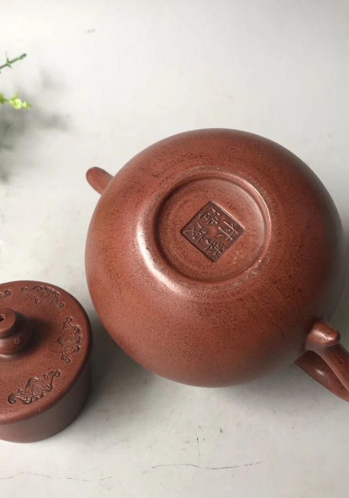 紫砂壶宜兴 李茂林红泥 纯手工茶壶 梨型