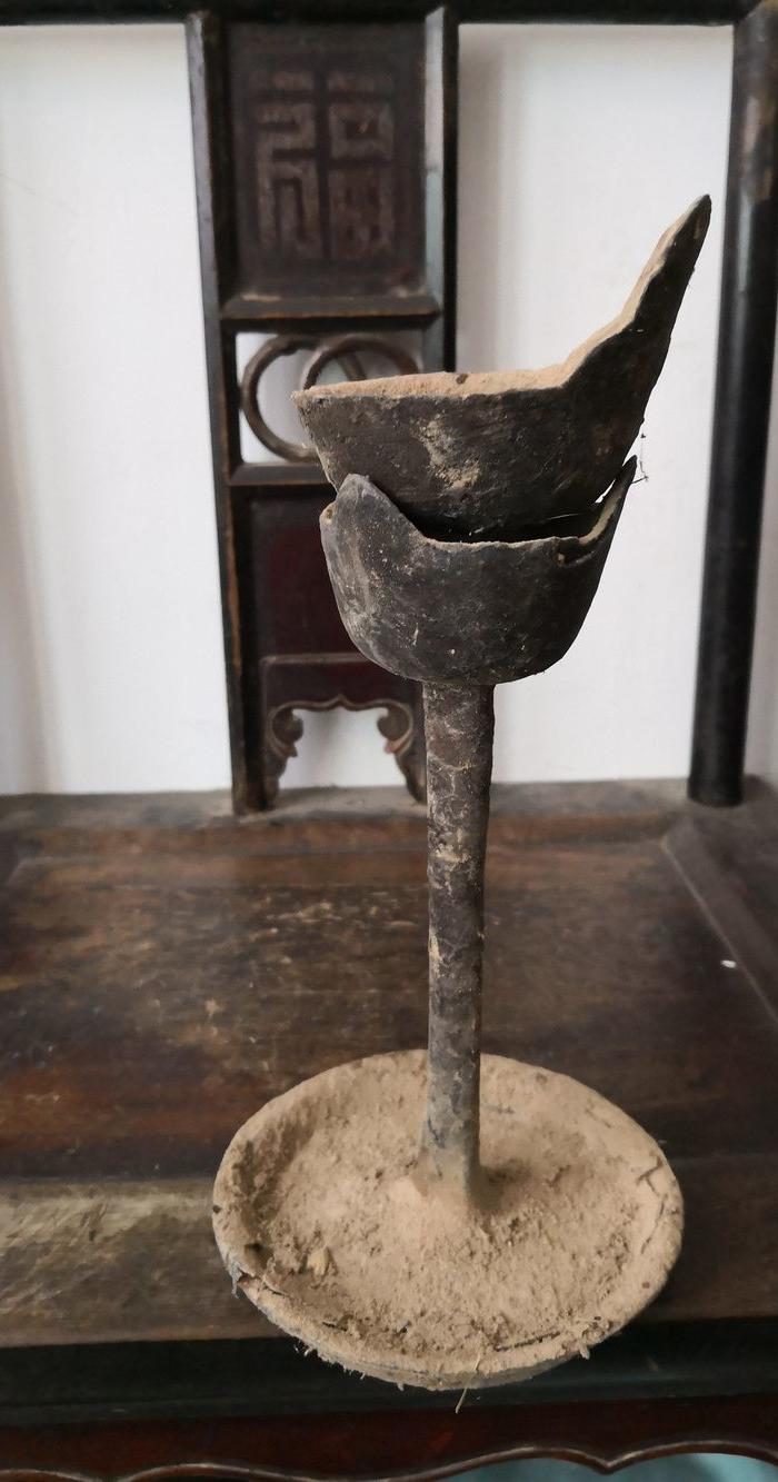 民国铁油灯 包老