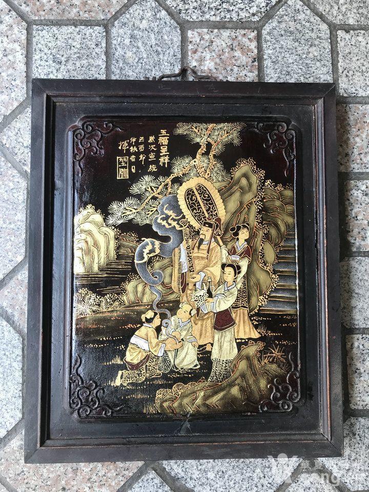 描金画福禄寿三星图一套